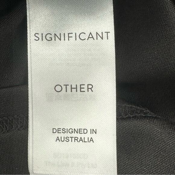 Significant Other Black Loco Halter Dress Low Back Deep V Size 8 - Picture 8 of 9